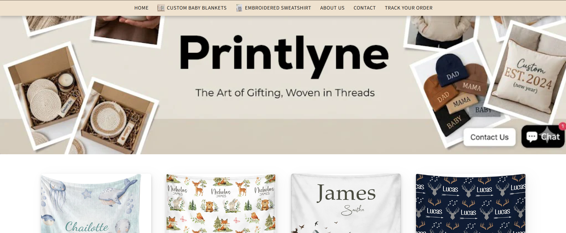 Dự án thiết kế Shopify Printlyne — Custom POD baby blankets & apparel bởi VertexTrue