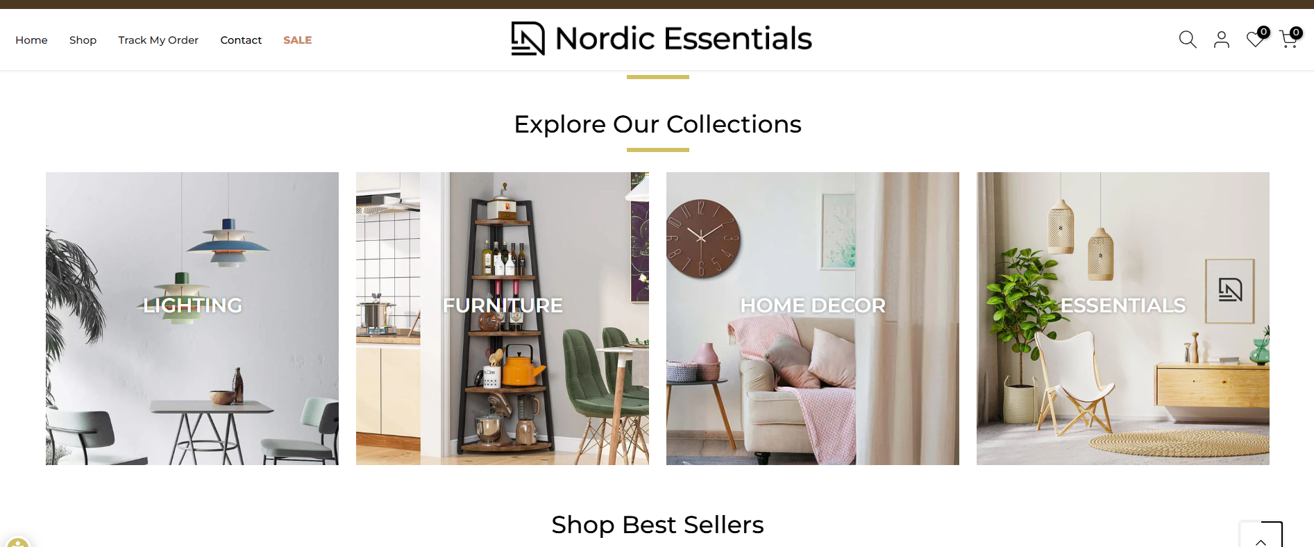 Dự án thiết kế Shopify Nordic Essentials — Scandinavian home & lighting bởi VertexTrue