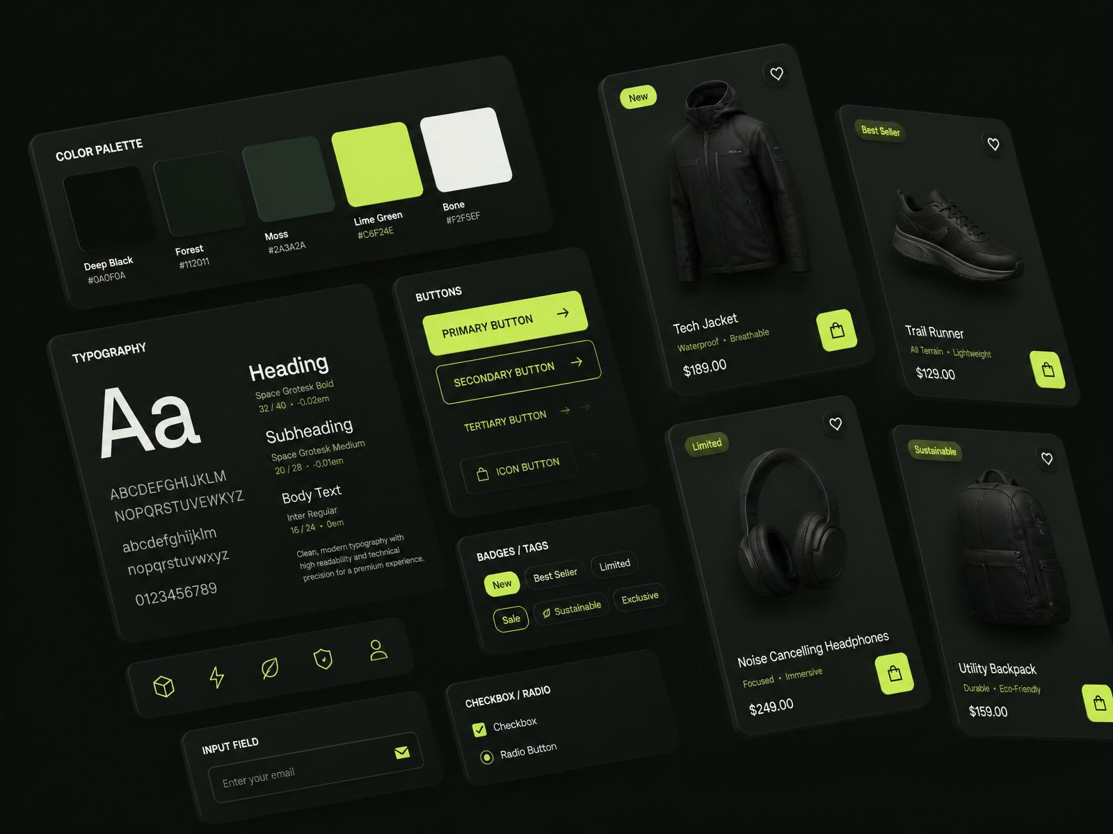 Design system component library for Shopify theme — VertexTrue